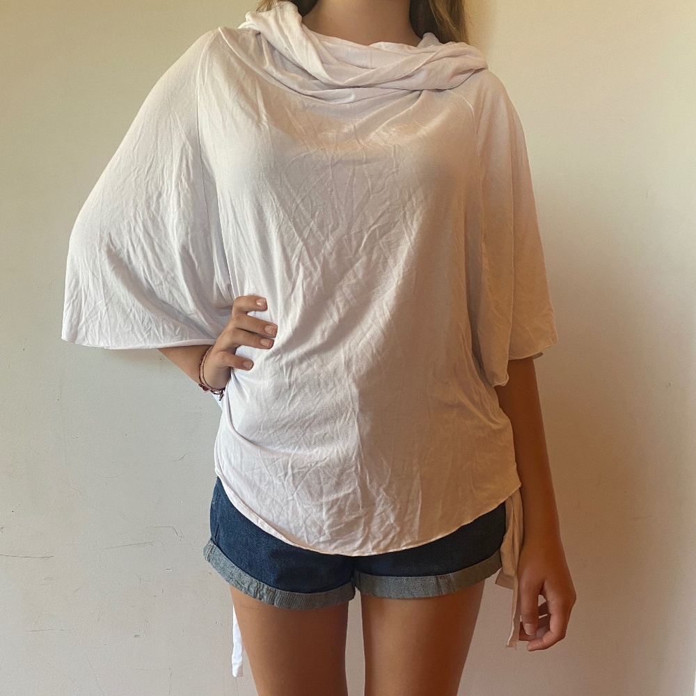 Om grown cowl neck top